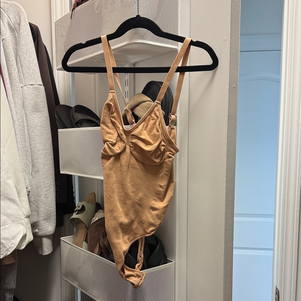 SKIMS Camel Shapewear Bodysuit